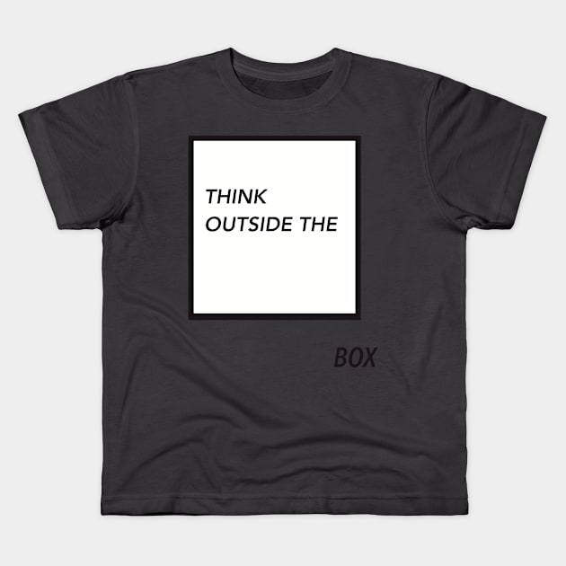 Think outside the box Kids T-Shirt by Holailustra